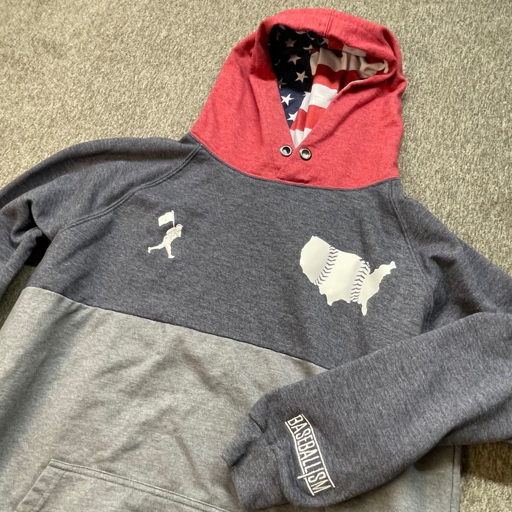 Baseballism Men's United Seams‎ Color Blocked Hoodie Large